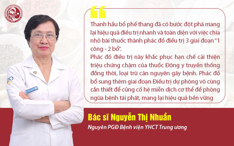Bác sĩ Nguyễn Thị Nhuần đánh giá cao phác đồ trị viêm amidan tại Nhất nam y viện